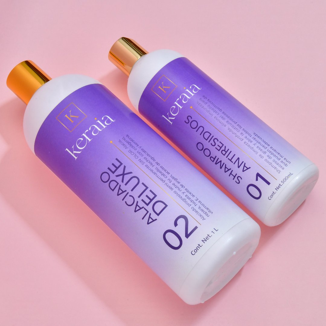 Keratina Shampoo Que Te Alacia El Cabello KIT Alaciado Deluxe